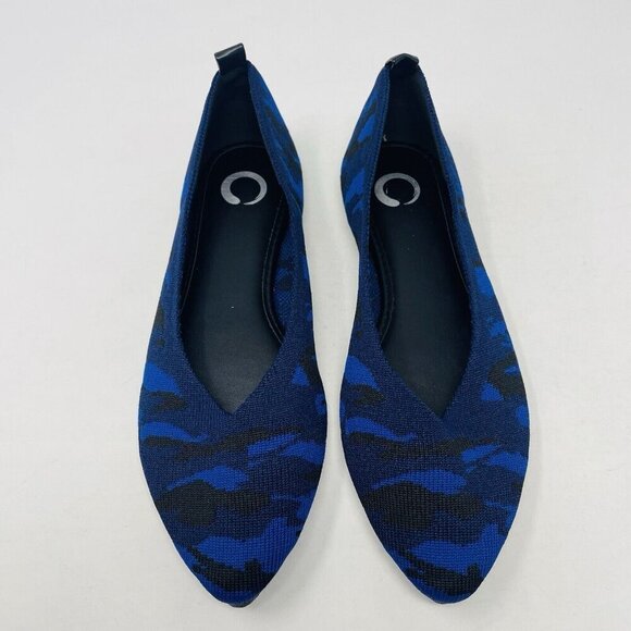 Journee Collection Womens Size 7 Comfort Foam Karise Knit Ballet Flats in Blue - Picture 5 of 9